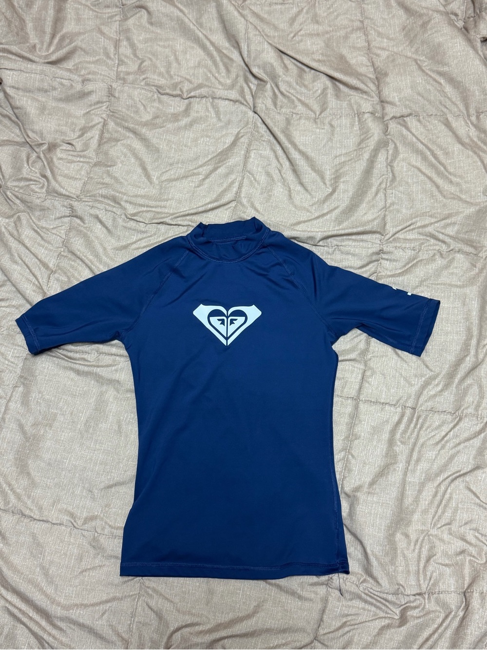 Roxy Navy Blue Short-Sleeve Rashguard XS